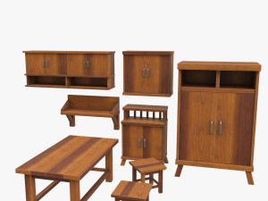 furniture set Modelo 3D
