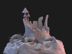 fantasy stump 3D Model
