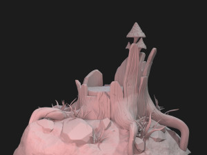 fantasy stump 3D 모델