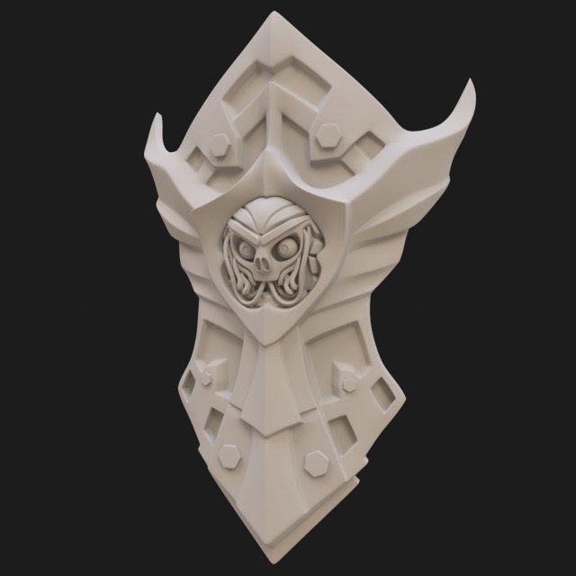 fantasy shield Model 3D .c4d .max .obj .3ds .fbx .stl .blend 