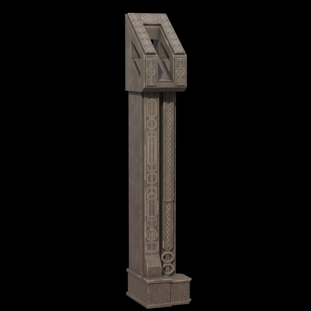 fantasy column 3D Model .c4d .max .obj .3ds .fbx .stl .blend 