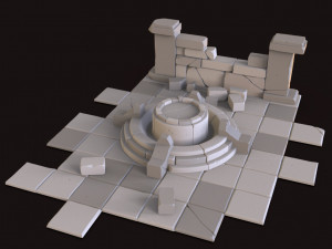 cartoon ruin 3D 모델