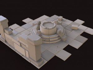 cartoon ruin 3D 모델