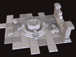 cartoon ruin 3D 모델
