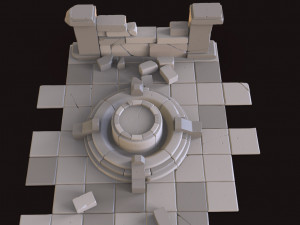 cartoon ruin 3D 모델