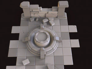 cartoon ruin 3D Model