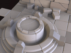 cartoon ruin 3D 모델