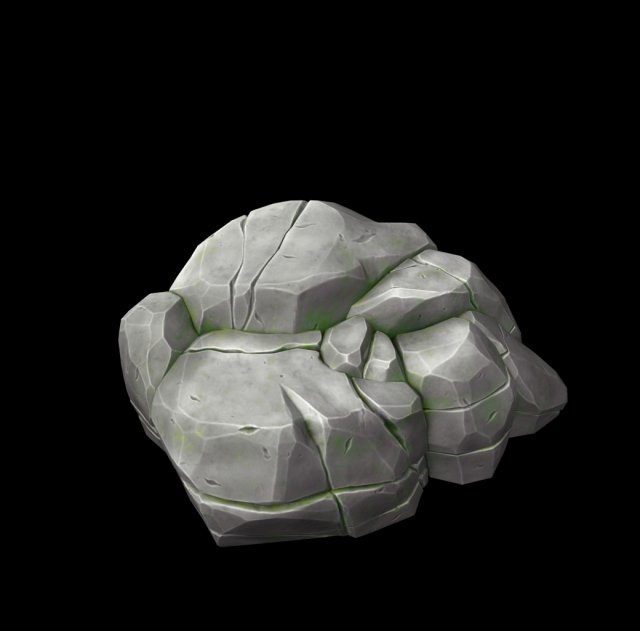 stylized rock 3D Model .c4d .max .obj .3ds .fbx .stl .blend
