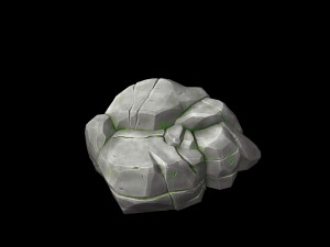 stylized rock Modèle 3D