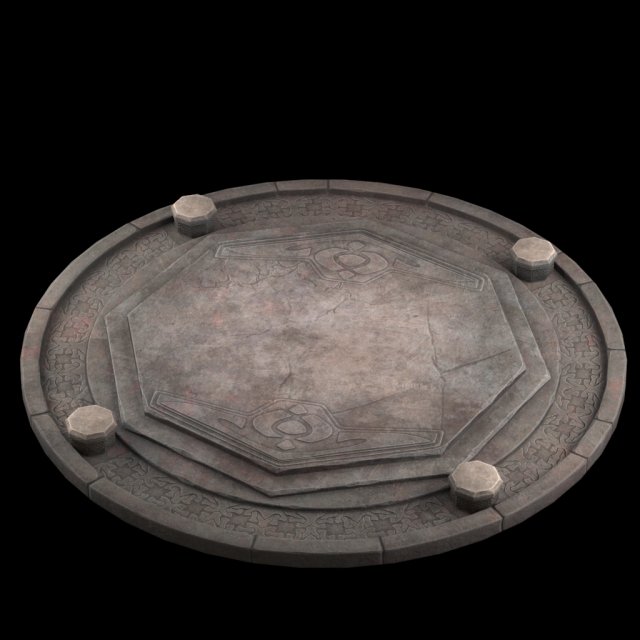 floor and postament 3D Model .c4d .max .obj .3ds .fbx .stl .blend 