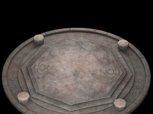 floor and postament 3D Model