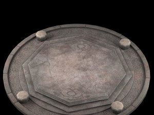 floor and postament 3D Model