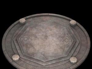 floor and postament 3D Model