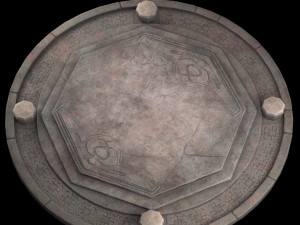 floor and postament 3D Model