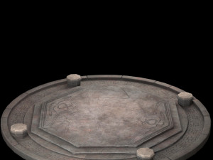 floor and postament 3D Model
