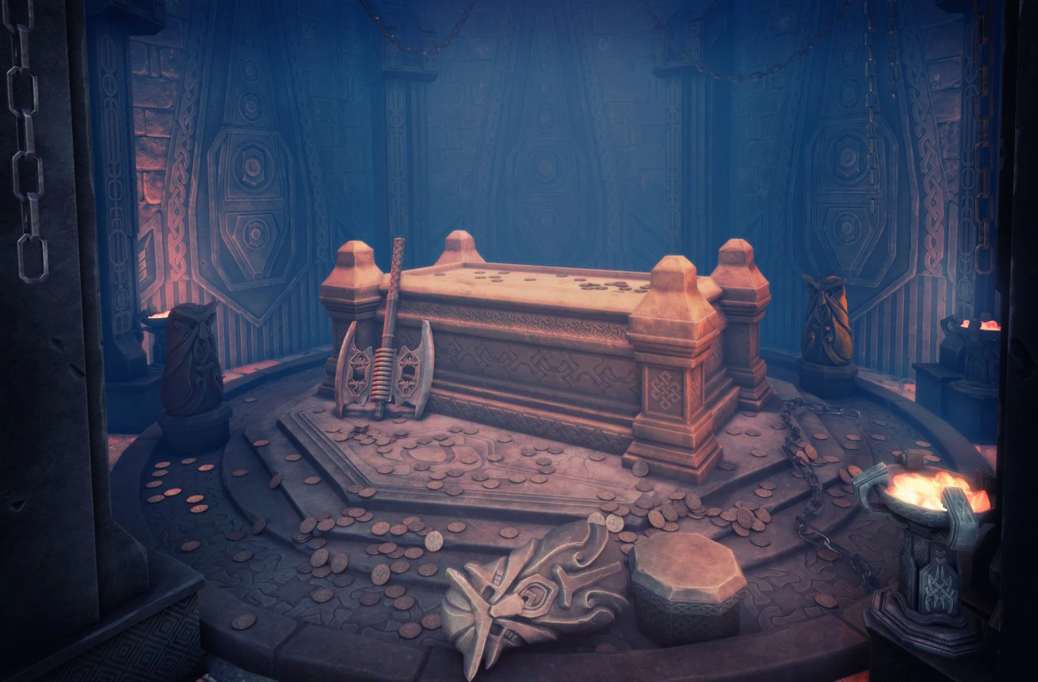 viking tomb 3D Model .c4d .max .obj .3ds .fbx .stl .blend