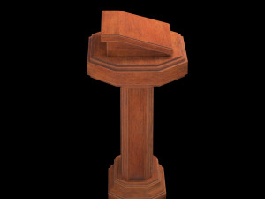 wood pulpit Model 3D