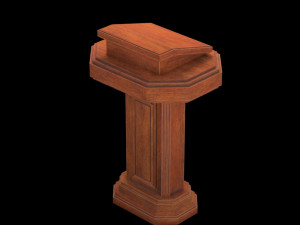 wood pulpit Model 3D
