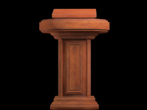 wood pulpit Model 3D
