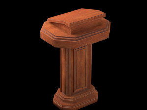 wood pulpit Model 3D