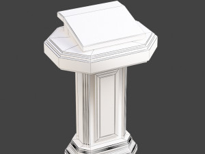 wood pulpit Model 3D