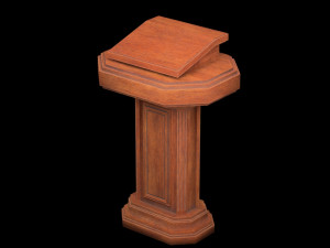 wood pulpit Model 3D