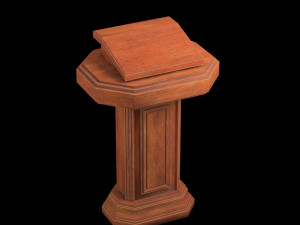 wood pulpit 3D Model
