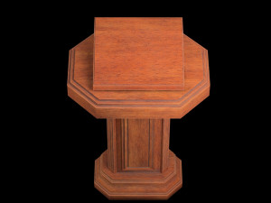 wood pulpit Model 3D