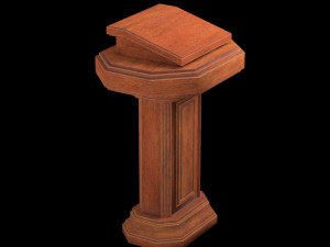 wood pulpit Model 3D