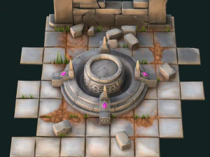 pedestal wall and tile 3D Model