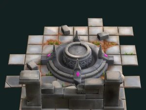 pedestal wall and tile 3D Model