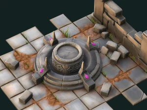 pedestal wall and tile 3D Model