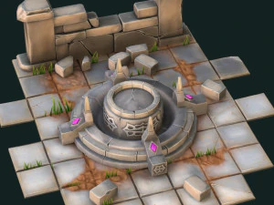 pedestal wall and tile 3D Model