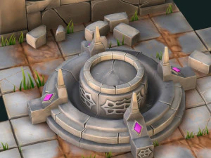 pedestal wall and tile 3D Model