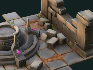 pedestal wall and tile 3D Model