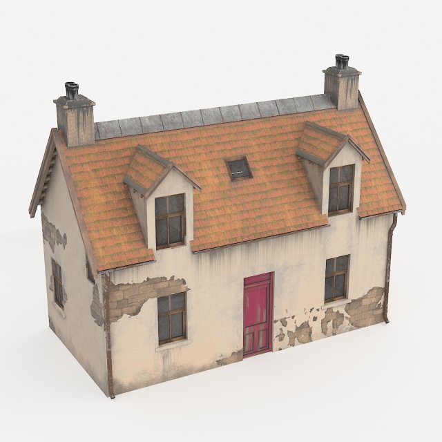 old house 3D Model .c4d .max .obj .3ds .fbx .stl .blend 