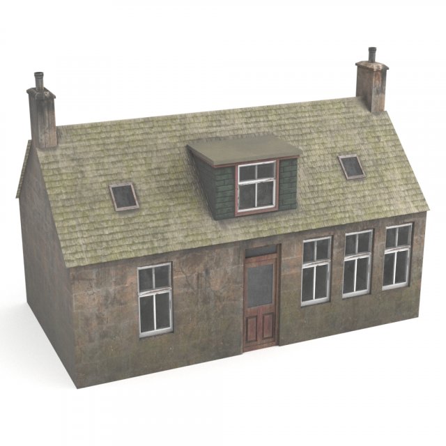 scotland house 3D Model .c4d .max .obj .3ds .fbx .stl .blend 