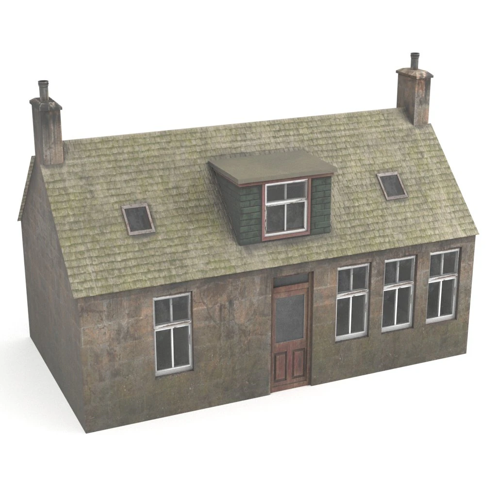 scotland house 3D Model .c4d .max .obj .3ds .fbx .stl .blend 
