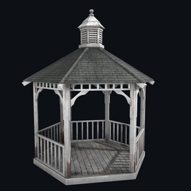 old gazebo 3D 模型 .c4d .max .obj .3ds .fbx .stl .blend