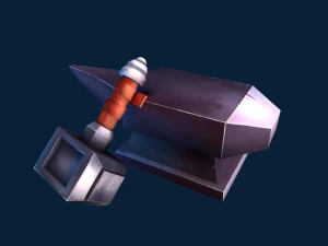 3D-hamer en aambeeld 3D Model