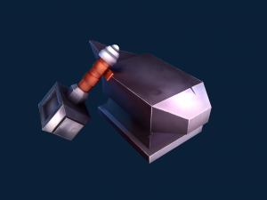 3d hammer and anvil 3D Модель
