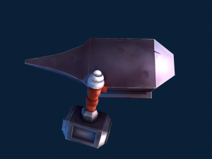 3d hammer and anvil 3D Модель