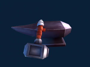3d hammer and anvil 3D Модель