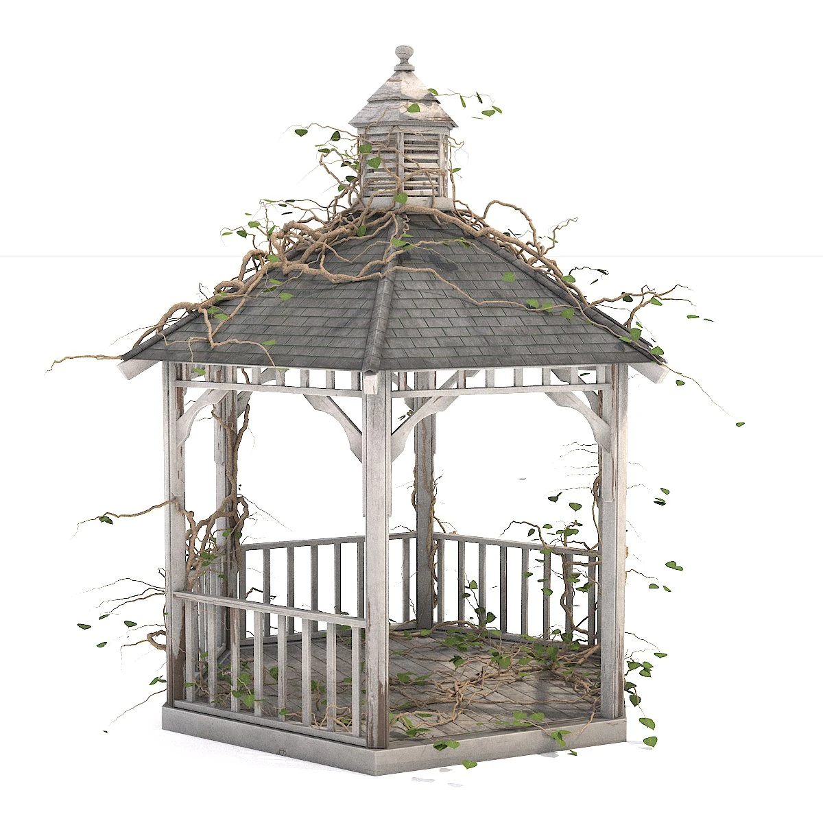 old gazebo 3D Model .c4d .max .obj .3ds .fbx .stl .blend 