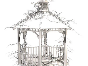 old gazebo 3D Model