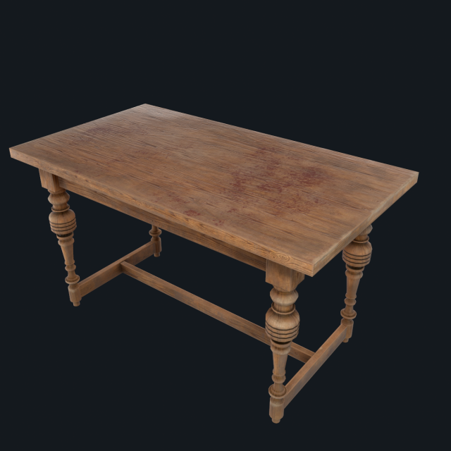 old table 3D 모델 .c4d .max .obj .3ds .fbx .stl .blend