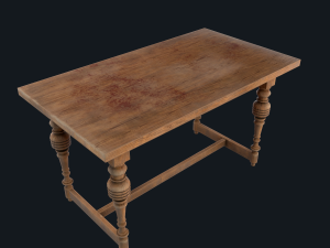 old table 3D 모델