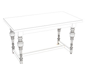 old table 3D 모델