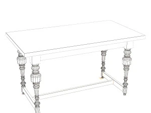 old table 3D Model