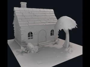 karikat&uuml;r evi 3D Model